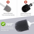 thumbnail image 4 of Toilet Brush Set with Ventilated Holder - 3 Packs, Silicone Toilet Bowl Brush - Floor Standing & Wall Mounted Scrubber, 4 of 6