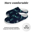 thumbnail image 6 of KLL Ice Blue Starfish and Jellyfish Pattern Adult Unisex Cozy Slippers,Fuzzy Slip-on Slippers TPR Sole Slippers Comfort Plush Home Footwear for Indoor & Outdoor-46/47, 6 of 7