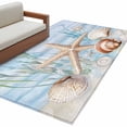 thumbnail image 2 of 3'x5' Area Rugs, Blue Starfish Coastal Indoor Outdoor Area Rug for Living Room Bedroom, Summer Beach Coral Shell Sea Washable Bathroom Rugs Kitchen Floor Carpet Mats Home Decor Aesthetic, 2 of 8