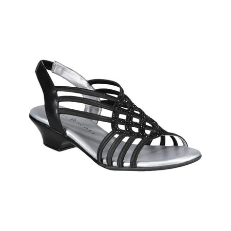 

Karen Scott Womens Elinoor Strappy Slingback Dress Sandals Black 5 Medium (B M)