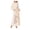 Beige, variant on Women Abaya Long Dress Floral Printed Vintage Kaftan Maxi Dresses