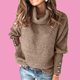 thumbnail image 2 of Suéteres para mujer Suéter de cuello alto Suéter de punto Suéter de manga larga Tops casuales elegantes Odeerbi ODB-3, 2 of 7