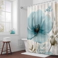 thumbnail image 5 of Teal Tulip Fabric Shower Curtain Butterfly Vintage Washable Shower Curtains for Bathroom, Waterproof Bath Curtain with Hooks Home Decor 36x72in, 5 of 8