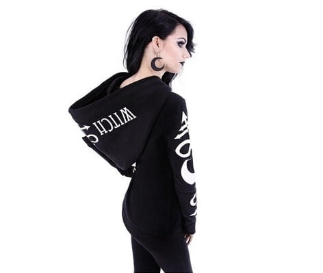 Women Witch Sweatshirt Print Oversized 
