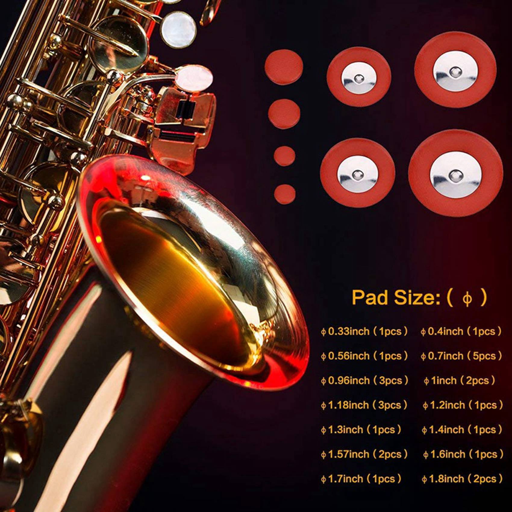 119Pcs Alto Sax Saxophone Repair Screws Springs Kit with 50cm Alto Saxophone Cleaning Cleaner Brush Sax Parts Tool