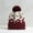Claret, variant on Winter Hats For Men And Women Hair Ball Woolen Hat Women's Eavesless Flanging Autumn And Winter Outdoor Warmth Thick Knitted Hat/Black
