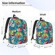 thumbnail image 2 of Disketp Japanese Koi Mochila de Lona Estampada, Mochila Escolar de Viaje Ligera para Estudiantes y Portátil-Small, 2 of 5