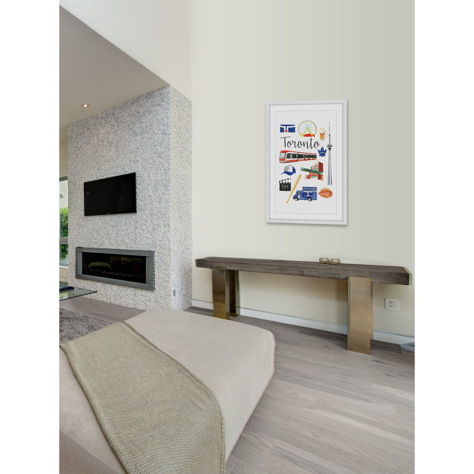Marmont Hill "Travel Toronto" by Molly Rosner Framed Painting Print