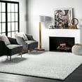 thumbnail image 2 of nuLOOM Marleen Contemporary Shag Area Rug, 8' x 10' Oval, Off White, 2 of 5
