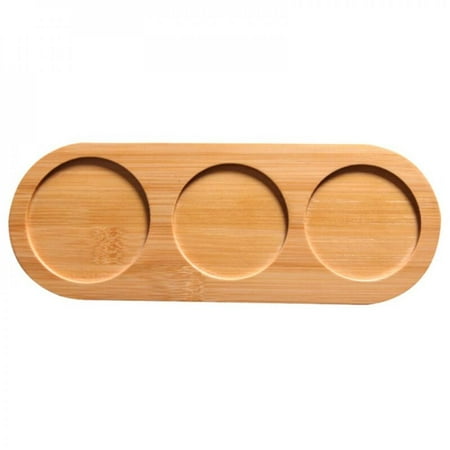 

Shop Clearance! Bamboo Salt Pepper Shaker Stand Tray Kitchen Storage Holder Pepper Mil Desktop Plate Display Tray
