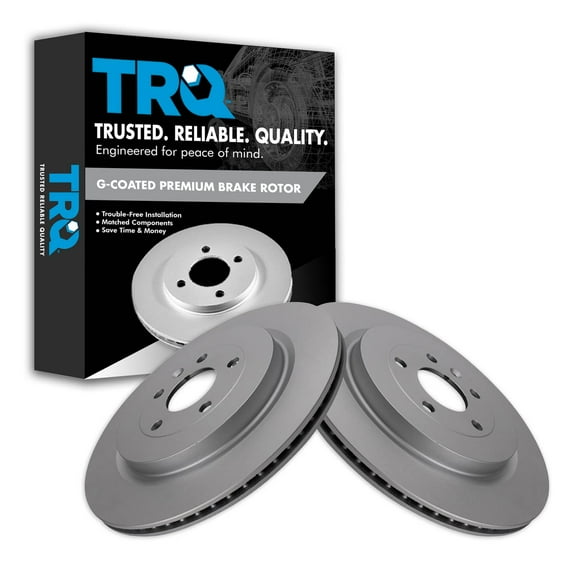 TRQ Rear Brake Rotor Set Fits Select 2013-2019 Ford 2013-2019 Lincoln