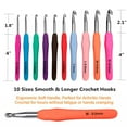 thumbnail image 7 of Yarniss 20 Sizes Crochet Hooks 0.5mm-10mm, Ergonomic Crochet Hooks Set with Case for Arthritic Hands, 7 of 7