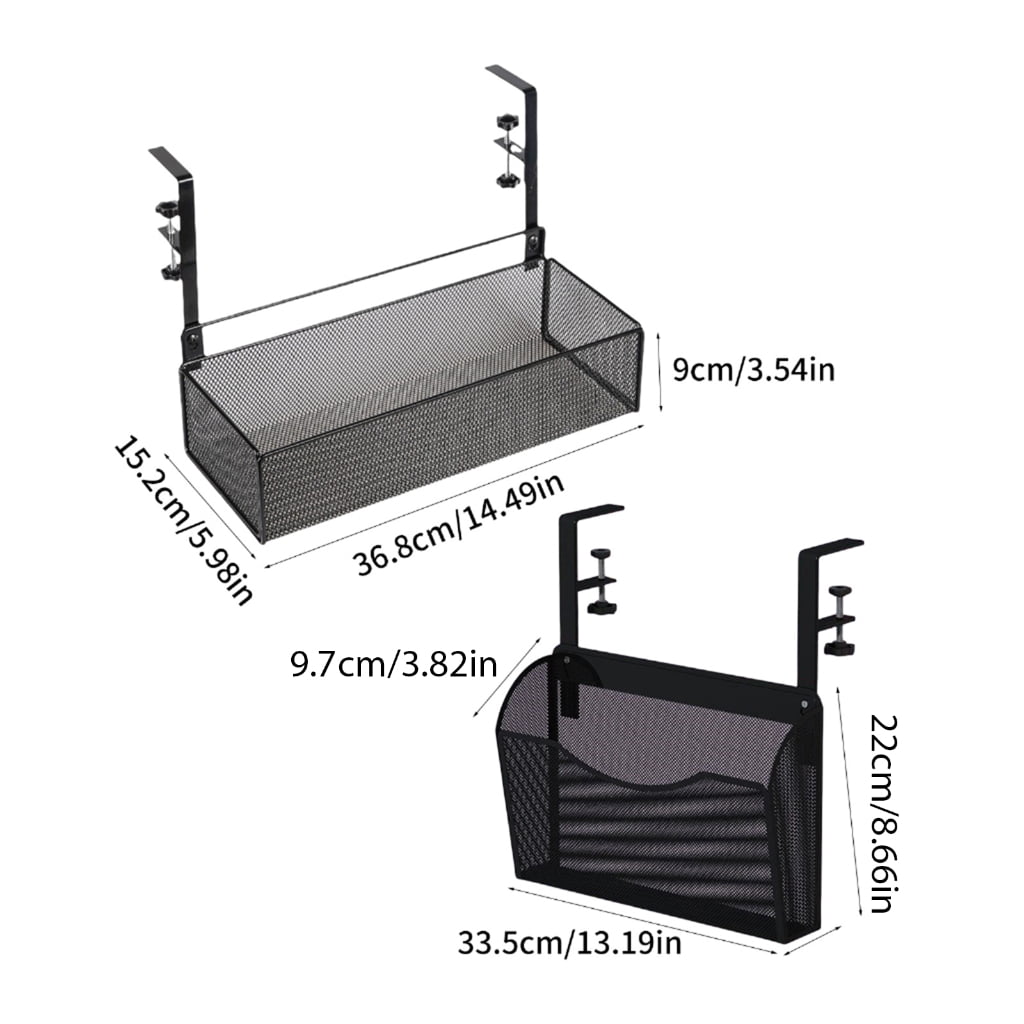 Multipurpose Desk Organizers Basket Desk Under Organization Container Practical Hanging Storage Basket