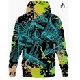 thumbnail image 2 of Hommes Femmes Unisexe Chandail à Capuche Imprimé 3d Mode Adulte Cool Animal Chandail, 2 of 4