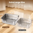 thumbnail image 4 of Rabbit Litter Box, Extra Large Bunny Litter Box with 304 Stainless Steel Sifting Tray & Hooks, Rabbit Litter Box, Easy to Clean and Odor Control (17.7" × 13.8" × 5.9"), 4 of 7