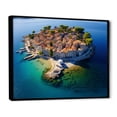 thumbnail image 2 of Designart "Aerial View Beach Village in South of France III" Beach Framed Wall Art - Coastal Blue Beach & Ocean Bedroom Framed Canvas Wall Art, 2 of 6