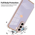 thumbnail image 3 of Compatible with Samsung Galaxy S22 5G Case Love Heart Plating Electroplate Luxury Elegant Case Camera Protector Soft TPU Shockproof Protective Corner Back Cover Galaxy S22 5G Case -Purple, 3 of 11