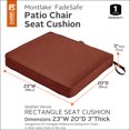 thumbnail image 3 of Classic Accessories Montlake FadeSafe Rectangular Patio Dining Seat Cushion - 3" Thick - Heavy Duty Outdoor Patio Cushion with Water Resistant Backing, Heather Henna Red, 23"W x 20"D x 3"T, 3 of 10