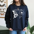 thumbnail image 4 of EcoLoom Just Breathe Butterfly Long Sleeve Unisex Midweight Crewneck Sweatshirt, 4 of 4