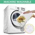 thumbnail image 6 of White Daisy Green Leaf Sunflower Pattern Square Tablecloth,Waterproof Square Table Cover,Wipeable Spillproof Washable Table Cover for Home Kitchen Party Decor 60"x60"(152x152cm), 6 of 6