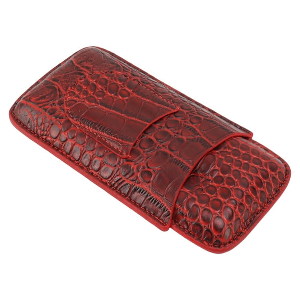 Estuche De Cigarros, Estuche De Cigarros De Viaje Cuero Suave Tacto Aspecto De La Moda Bolsa De Cigarros Portátil Para 3 Cigarros