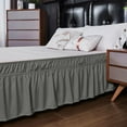 Proof Ruffles Wraparound Bed Skirt Cat Hair Bedding Sheets for Short