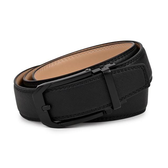 Cinturón American Duck Para Caballero, Ajustable Negro, Hebilla Negra Mate, Talla 42 44