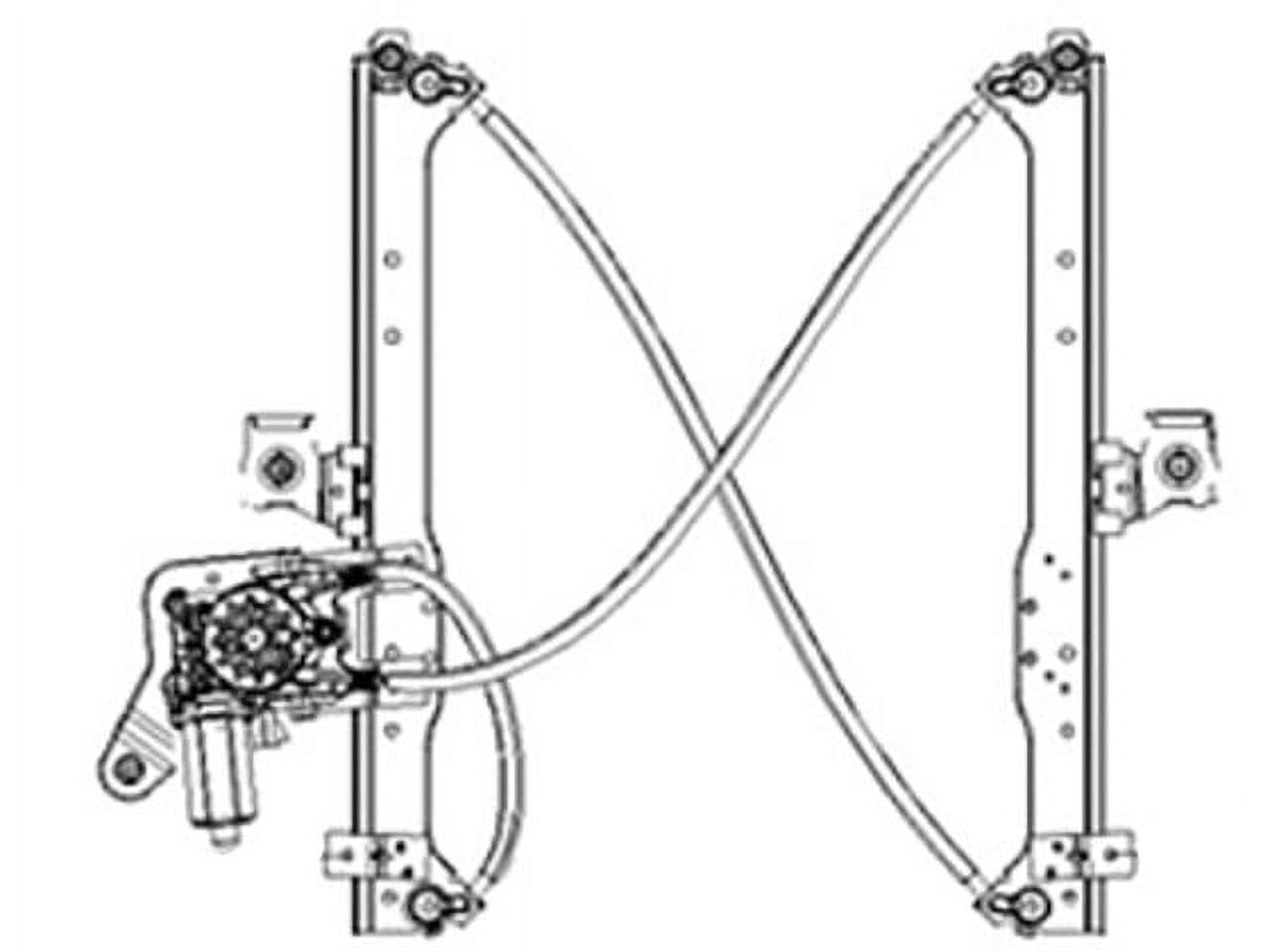 TYC 660501 Window Regulator - Rear Right Replacement For Honda Pilot, Direct Fit, OE Comparable