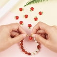 thumbnail image 4 of Yoqb Beadthoven 100pcs Red Apple Charms Pendants Light Gold Plated Mini Apple Fruits Enamel Charms for Jewelry Making Bracelets Necklace Earrings Accessory Fall Thanksgiving A110, 4 of 6