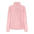thumbnail image 5 of Hfyihgf Women's Lightweight Full Zip Soft Fleece Jacket Long Sleeve Stand Collar Outwear Outdoor Recreation Fluffy Coat with Pockets(Pink,XL), 5 of 6