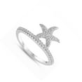 thumbnail image 4 of Clear CZ Starfish Micro Pave Animal Ring 925 Sterling Silver Band White Jewelry Female Size 8, 4 of 4