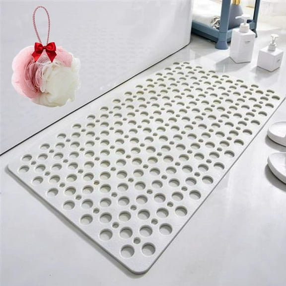 Casa and Beyond Shower Mat, Casaandbeyond Secure Shower Mat Non-Slip, Soft Machine Washable Antislip Shower Stall Mats, Soft Textured Design, Quick-Drying Fabric for Bathrooms