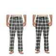 2Pack Mens Soft 100 Cotton Flannel Plaid Lounge Pajama Sleep Pants