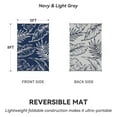 thumbnail image 5 of SIXHOME Outdoor Rug Carpet 5'x8' Waterproof Reversible Patio Rug Portable Tropical Indoor Outdoor Rug Plastic Straw Rug for RV Camping Garden Picnic Deck Backyard Modern Porch Decor Blue and Gray, 5 of 6