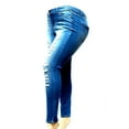 thumbnail image 2 of Jack David Jeans Womens Plus Size Distressed Ripped Blue Denim Skinny Jeans Pants (90071XL), 2 of 3