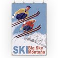 thumbnail image 2 of Big Sky Montana, Vintage Skiers (36x54 Giclee Gallery Art Print, Vivid Textured Wall Decor), 2 of 3