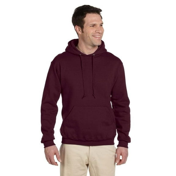 Adult Super Sweats® NuBlend® Fleece Pullover Hooded Sweatshirt - MAROON - XL