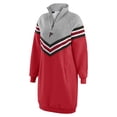 thumbnail image 2 of Women's WEAR by Erin Andrews  Red/Heather Gray Atlanta Falcons Chevron Stripe Dress, 2 of 5
