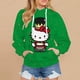 thumbnail image 1 of Sudaderas con capucha de Hello Kitty para mujer, ropa de calle con gráfico de Hello Kitty Kawaii, Tops divertidos, sudaderas de Anime para mujer, 1 of 4
