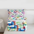 thumbnail image 5 of Erosebridal Colorful Butterfly Twin Comforter Sets,Watercolor Splash Ink Bedding Set For Girls Kids, Reversible 2pcs, 5 of 7