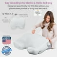 thumbnail image 6 of Wife Pillow Cooling Pillowcase: Q-Max 0.4 Cool Fabric, Buttery-Soft, Breathable, Silky-Smooth & Skin Friendly. Washable Cover with Zipper. Designed for Comfortable & Refreshing Sleep, Chic Light Gray, 6 of 9