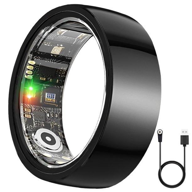 UDUEUD Hombres y Mujeres Rastreador de Smart Ring, Anillo Inteligente IP71, con Funciones de Deportes, Sueño, Frecuencia Cardíaca y Cámara Remota, Compatible con iOS, Android y Hongmeng