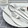 thumbnail image 5 of Bestdin Silverware Set, 60 Pieces Stainless Steel Flatware Set for 12, Include Fork Knife Spoon Set, Mirror Polished, Dishwasher Safe, Cutlery Set for Home Kitchen Restaurant, 5 of 8