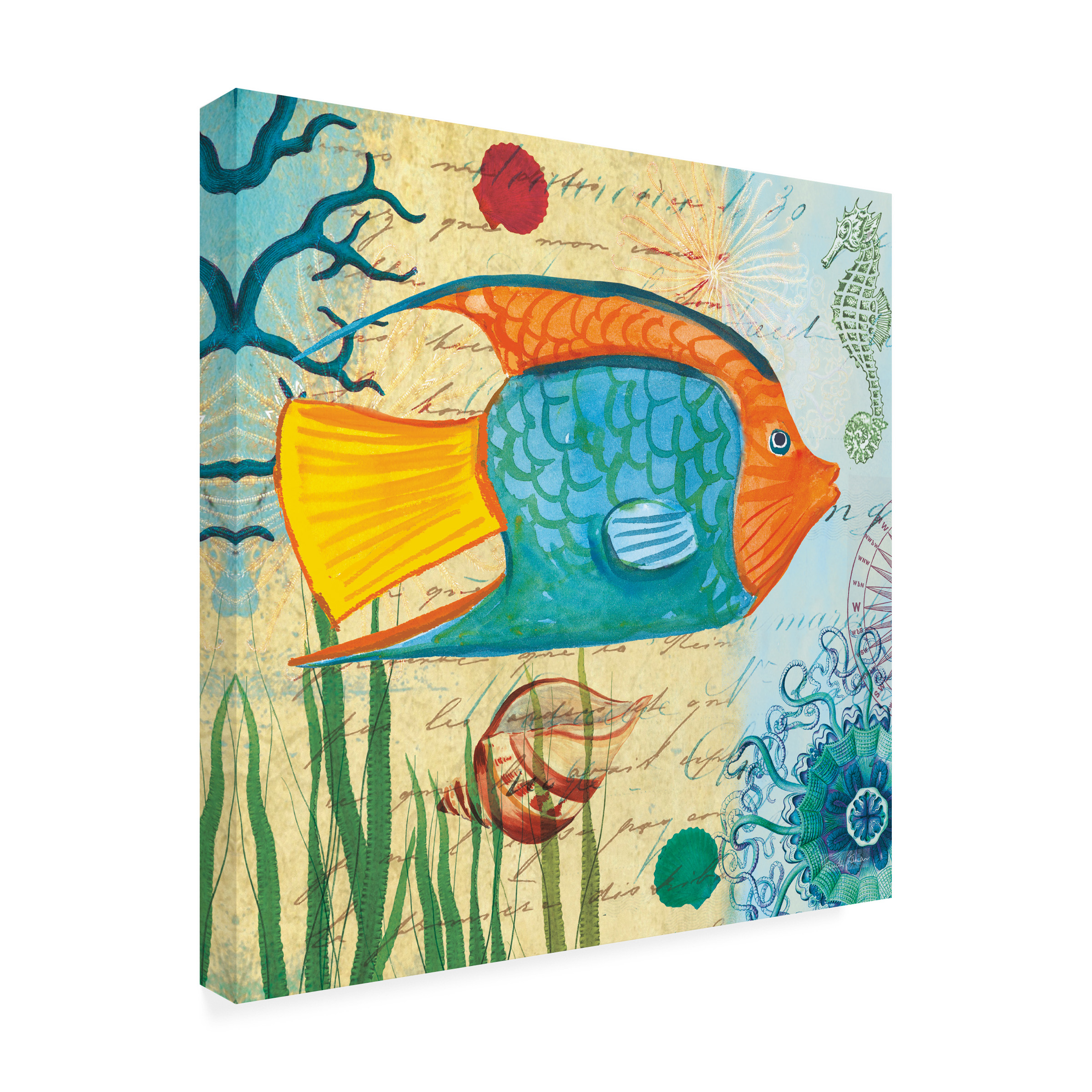 Trademark Fine Art 'Tropical Underwater I' Canvas Art by Farida Zaman
