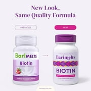 Barimelts Bariatric Biotin Supplement, 90 Fast-Dissolving Tablets, Strawberry Flavor