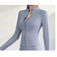 thumbnail image 3 of yillto Women's Athletic Jacket Lightweight Zip up Long Sleeve Yoga Top Trendy Casual Workout Running Jacket, 3 of 4