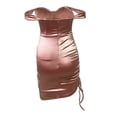 thumbnail image 6 of Coduop Women's Sleeveless Off Shoulder Ruched Dress Bodycon Elegant Evening Mini Party Dress, 6 of 7