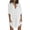 White, variant on Women's Casual Shirts Oversized Blouse V Neck 3/4 Rolled Sleeve Button Dress Shirts Loose Pajama Tops with Pocket