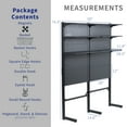 thumbnail image 6 of VIVO Black Freestanding Modular Pegboard System with 3 Tier Organization, 6 of 8