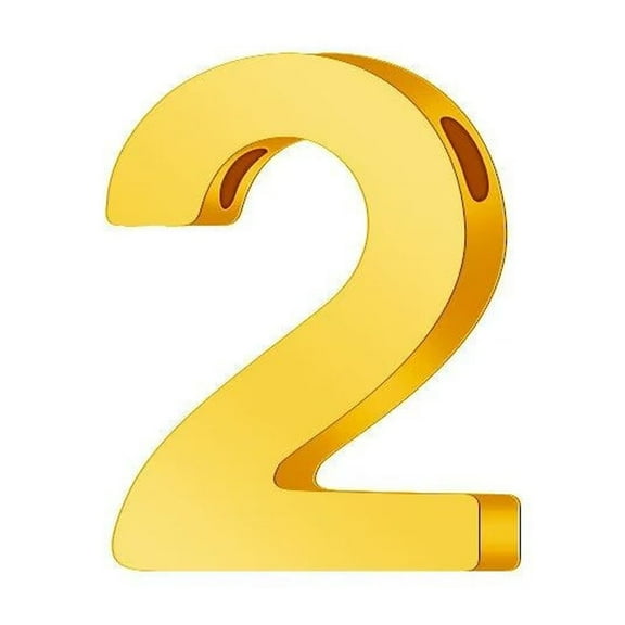 HIJONES Women's DIY Single Angel Number Necklace Numbers Pendant with Chain Numerology Jewelry Gold 2